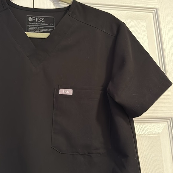 Catarina One-Pocket Scrub Тор Black size XS - Picture 7 of 9